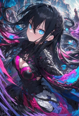 ファンタジー、黒髪の乙女