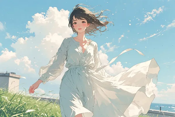 風に誘われし少女の自由な一歩