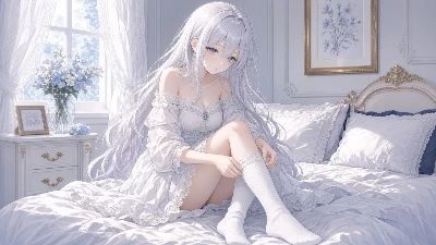 靴下を履く私