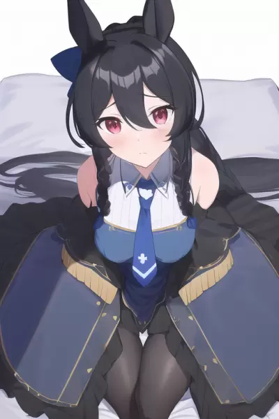 黒髪青ドレスオリジナルウマ娘