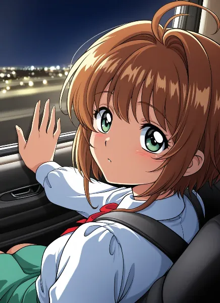 夜のドライブと少女の秘密の約束