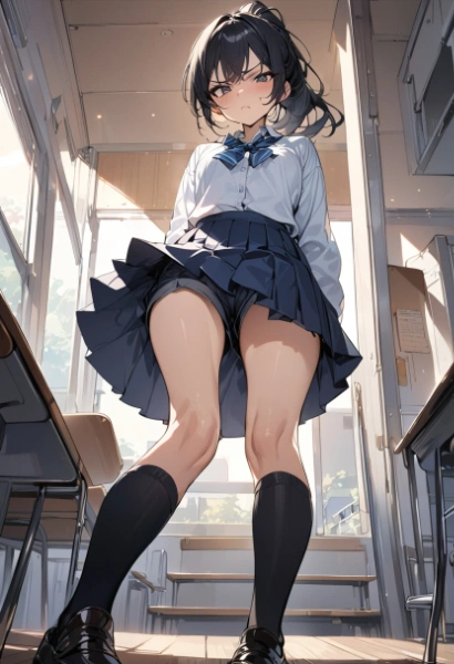 ハイソックスと短パン