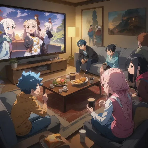 徹夜でアニメマラソン