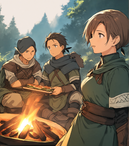 今夜はオークの焼肉よ！