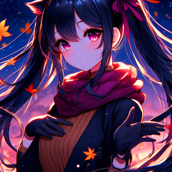 カラコンっぽい瞳の、黒髪ツインテール少女＊(2枚)