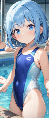 夏の終わりのプール