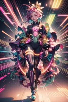 ネオン輝く近未来ファッション