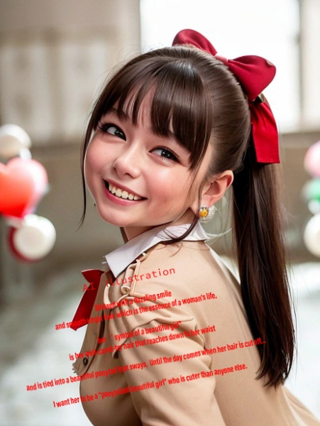 （再生成）笑顔のポニーテール美少女