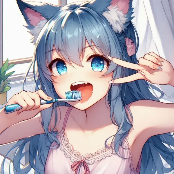 歯磨きにゃーん