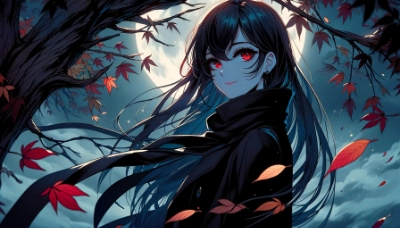 紅葉と美女2