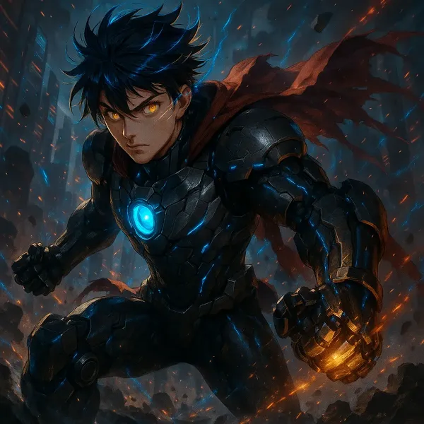 闇夜の守護者、炎の拳を放て