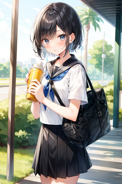 制服姿の男の子