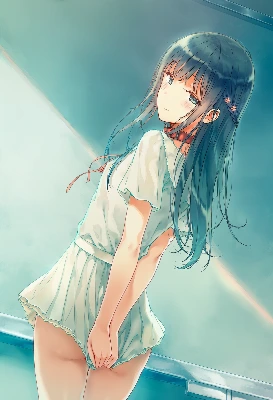 履いてない！？清楚ちゃん