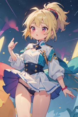 流星と極光