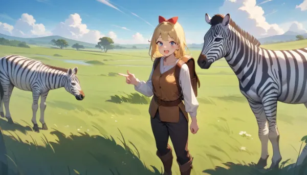 シマウマをみーつけ