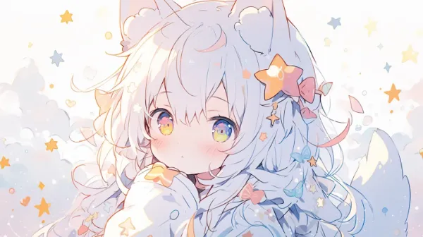 星屑の雲に浮かぶ少女の夢