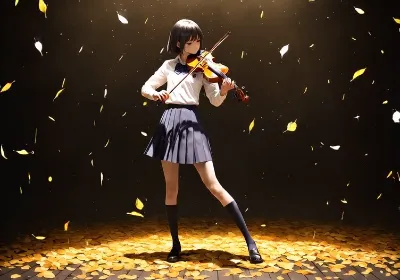 (動画)落葉の中の独奏