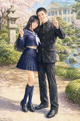 祖父母の卒業記念写真