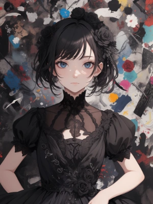 black dress