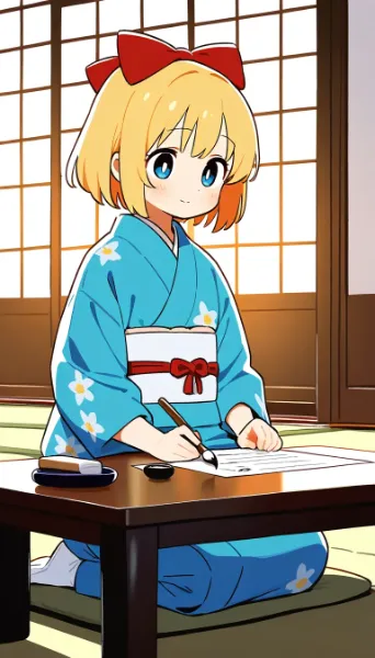 落ち着いてかきかき