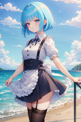 海辺のウエイトレスさん