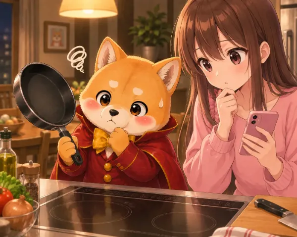 柴犬の魔法使い、料理に興味がある