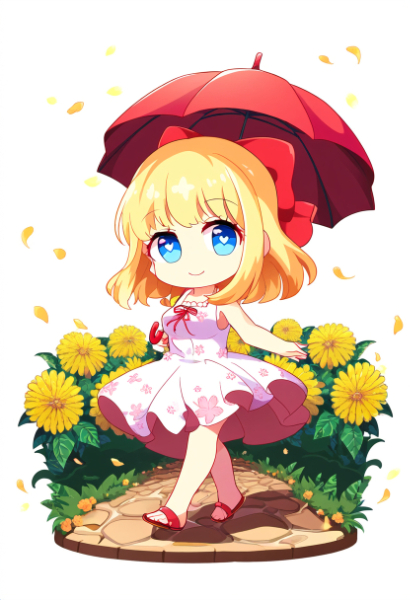 日傘さしてとことこおさんぽ