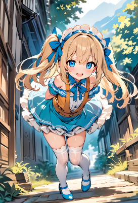 水色のオフショルダードレス