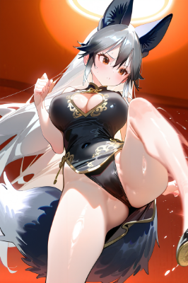 チャイナ服ハイキック！