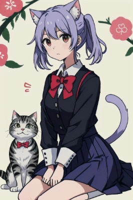 猫耳ツインテ(紫)