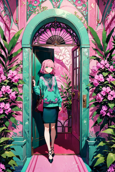 彩られた部屋先