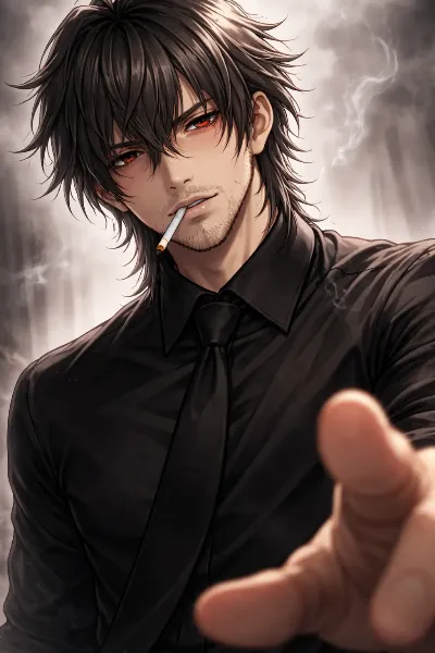 煙霧の誘惑：赤い瞳の囁き