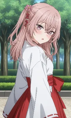 巫女服の紗寿叶ちゃん