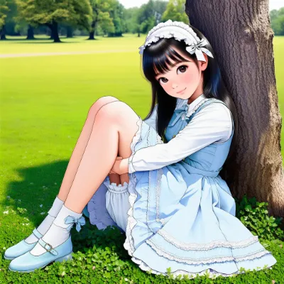 さきちゃんと公園散歩