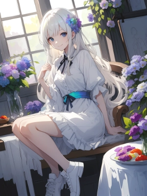 sneakers long hair girl