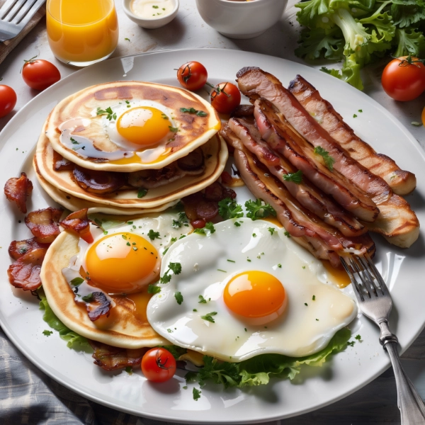 朝食用に甘くないパンケーキ