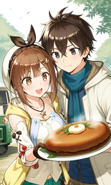 甘いパンケーキの共有時間