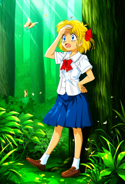 森の中めちゃくちゃあっちー