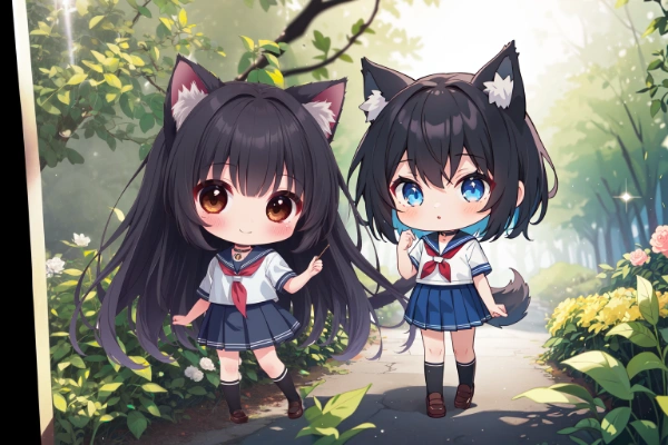 初めて見る娘と仲良くなりたいちびにゃん