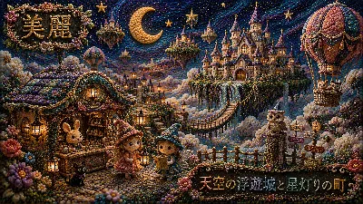 星灯りの浮遊城と妖精たちの出会い