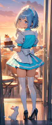 夕方のウエイトレスさん