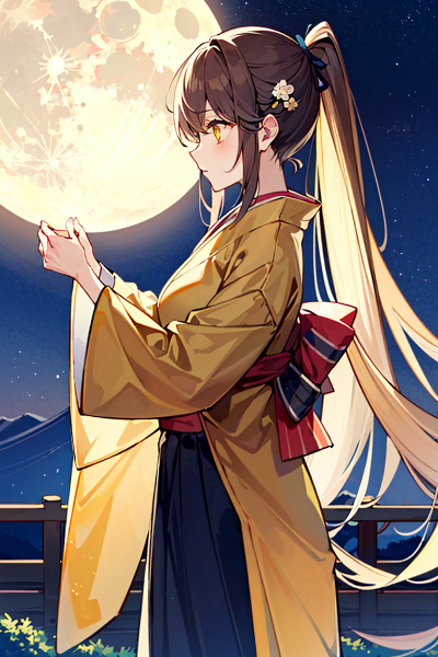 月の光に照らされたそなたの横顔