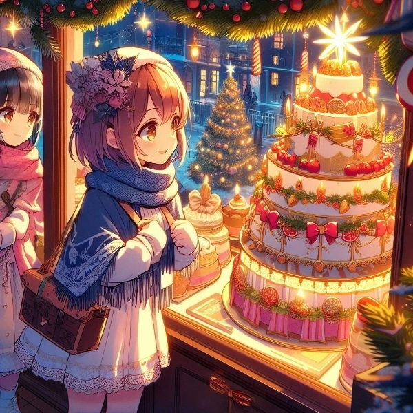 クリスマスケーキ風オブジェ