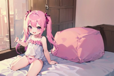 ピンク髪の女の子