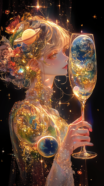 宇宙シャンパングラス🥂