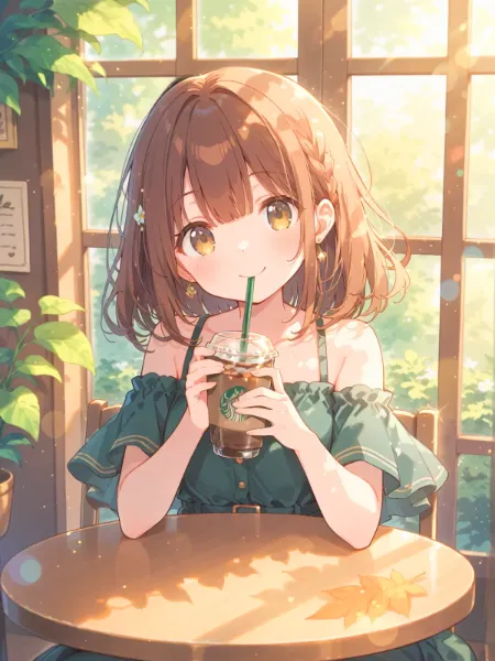 暑い夏にはアイスカフェラテ