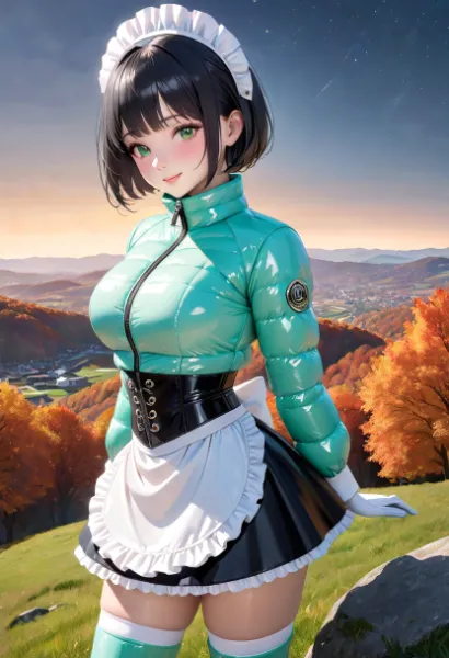 ミントグリーンなメイドさん