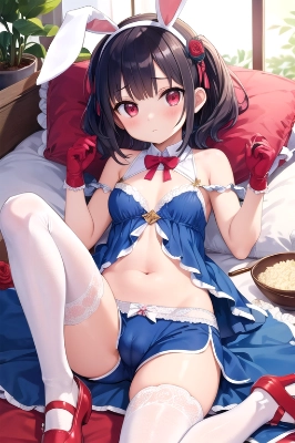 rabbit girl with plump thigh