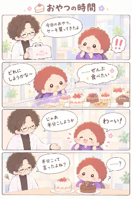 半分こ？