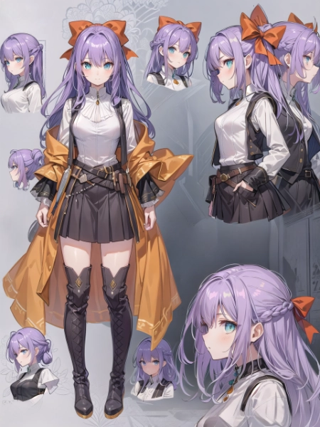 英雄少女の設定画+